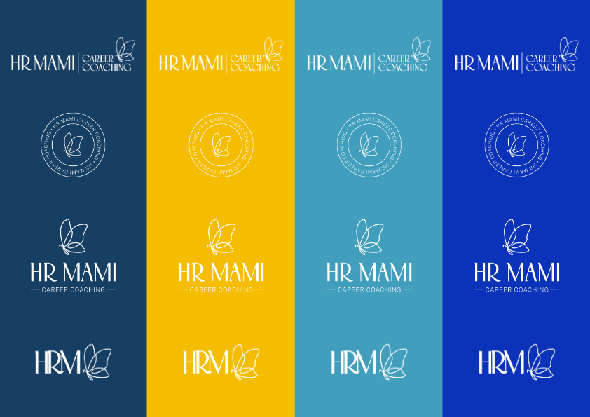 brand logos, icons, and color palette for hr mami career coaching