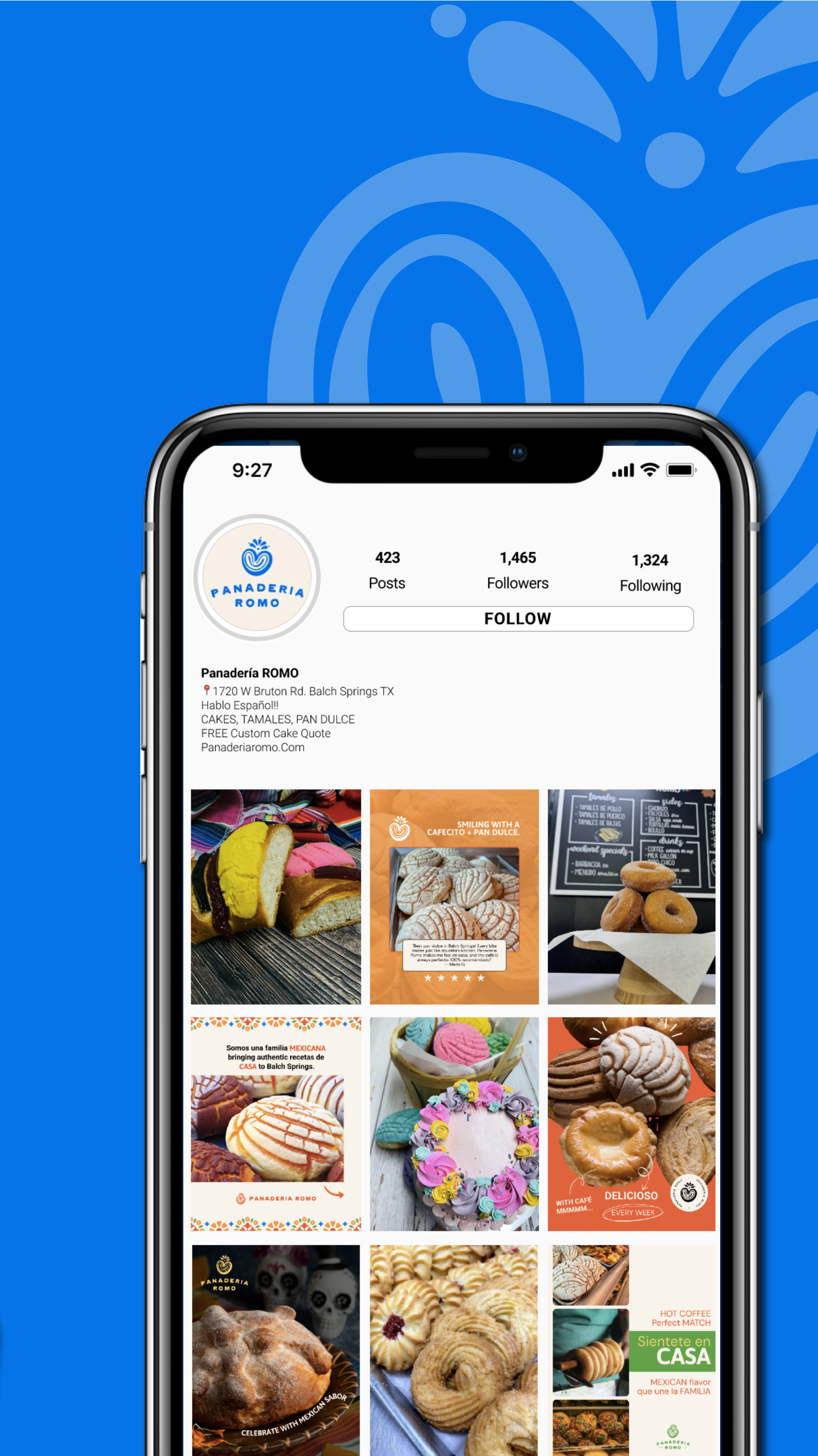 social media templates for panaderia romo